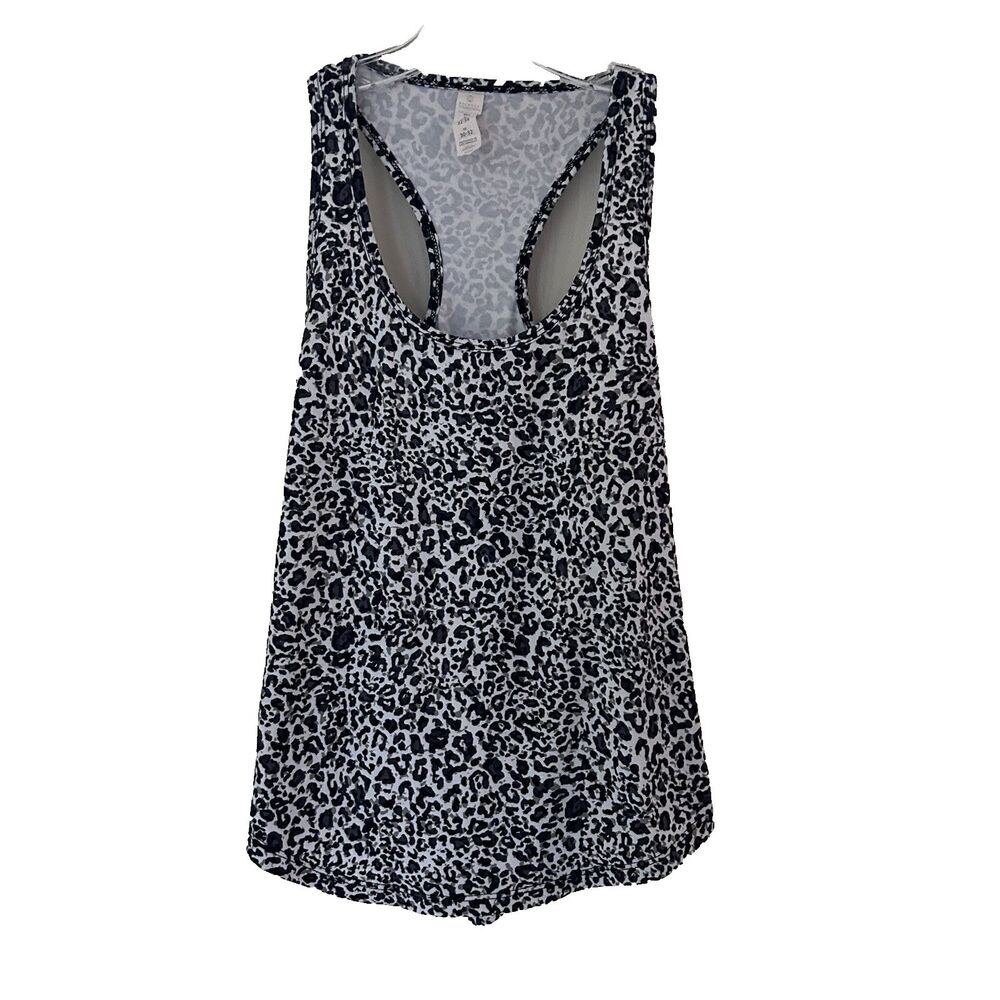 Balance Collection Black & Gray Leopard Racerback Tank Top Size XS - Picture 7 of 9